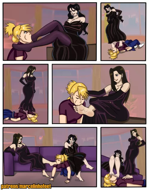 Sloth, Lust and Riza Feet Comic (Full Metal Alchemist) [Artist: Marcelinhofeet]