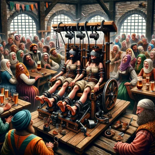 The crowd is hungry for more tickle torture