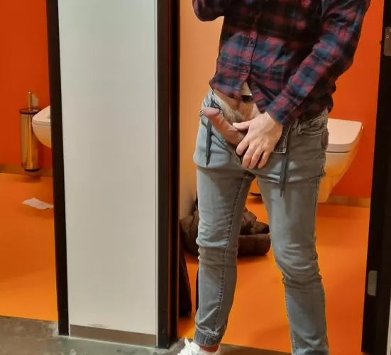 You catch me in the gym bathroom like this