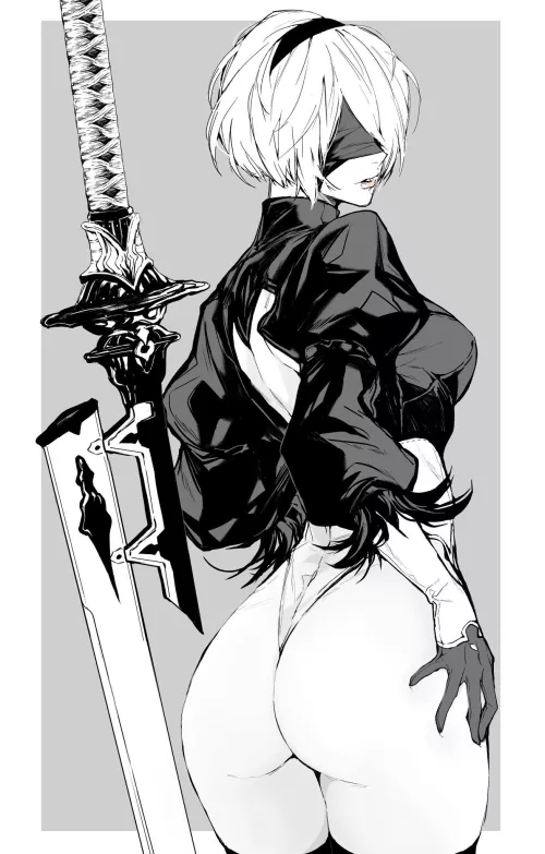 2B from behind (@Nishiii26miii)