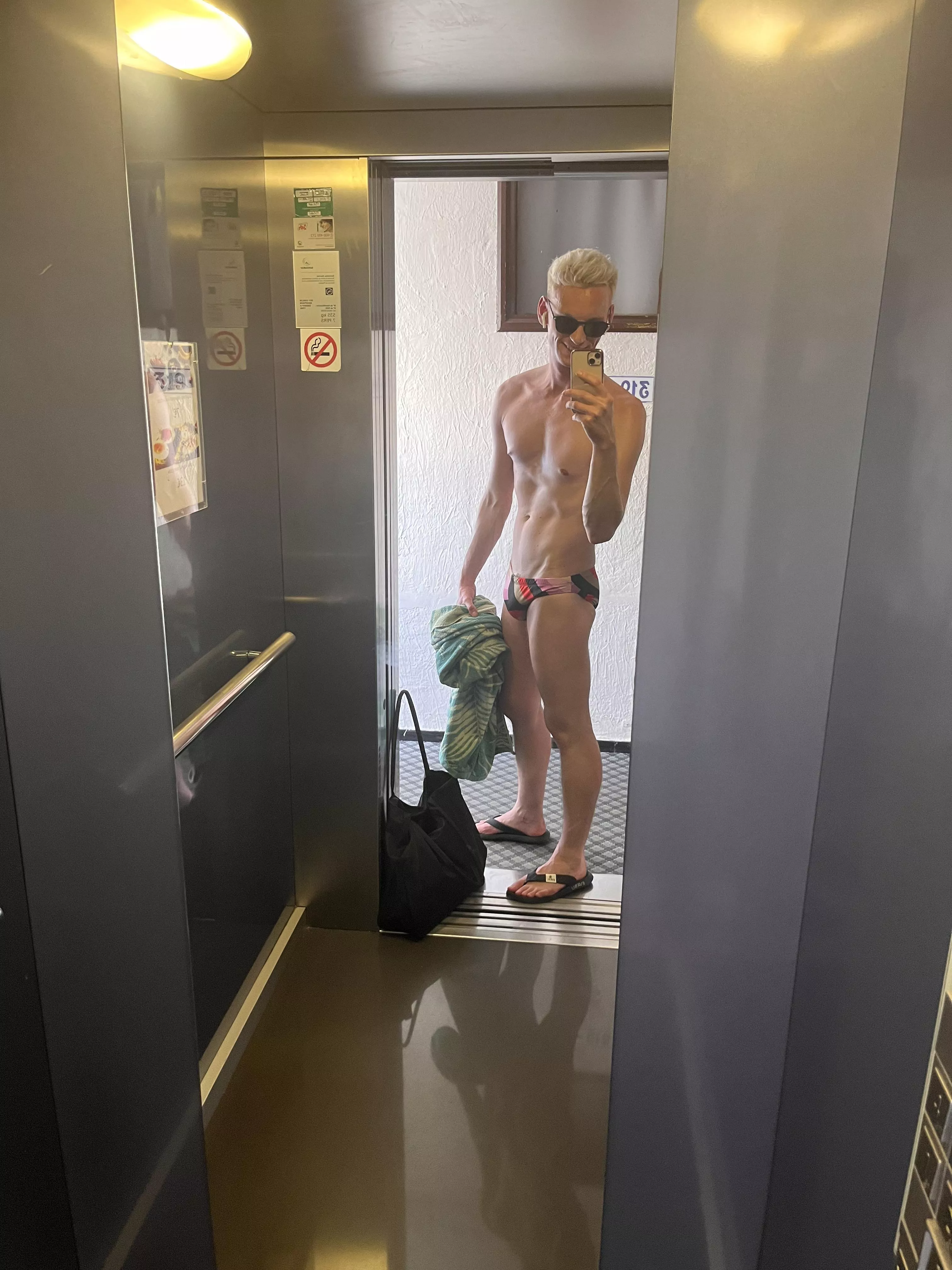 A little bit risky taking a picture with this kind of outfit outside