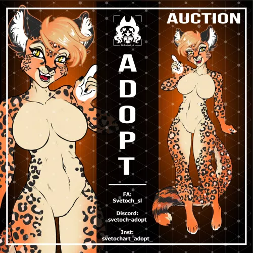 Adopt furry open leopard (art by me)