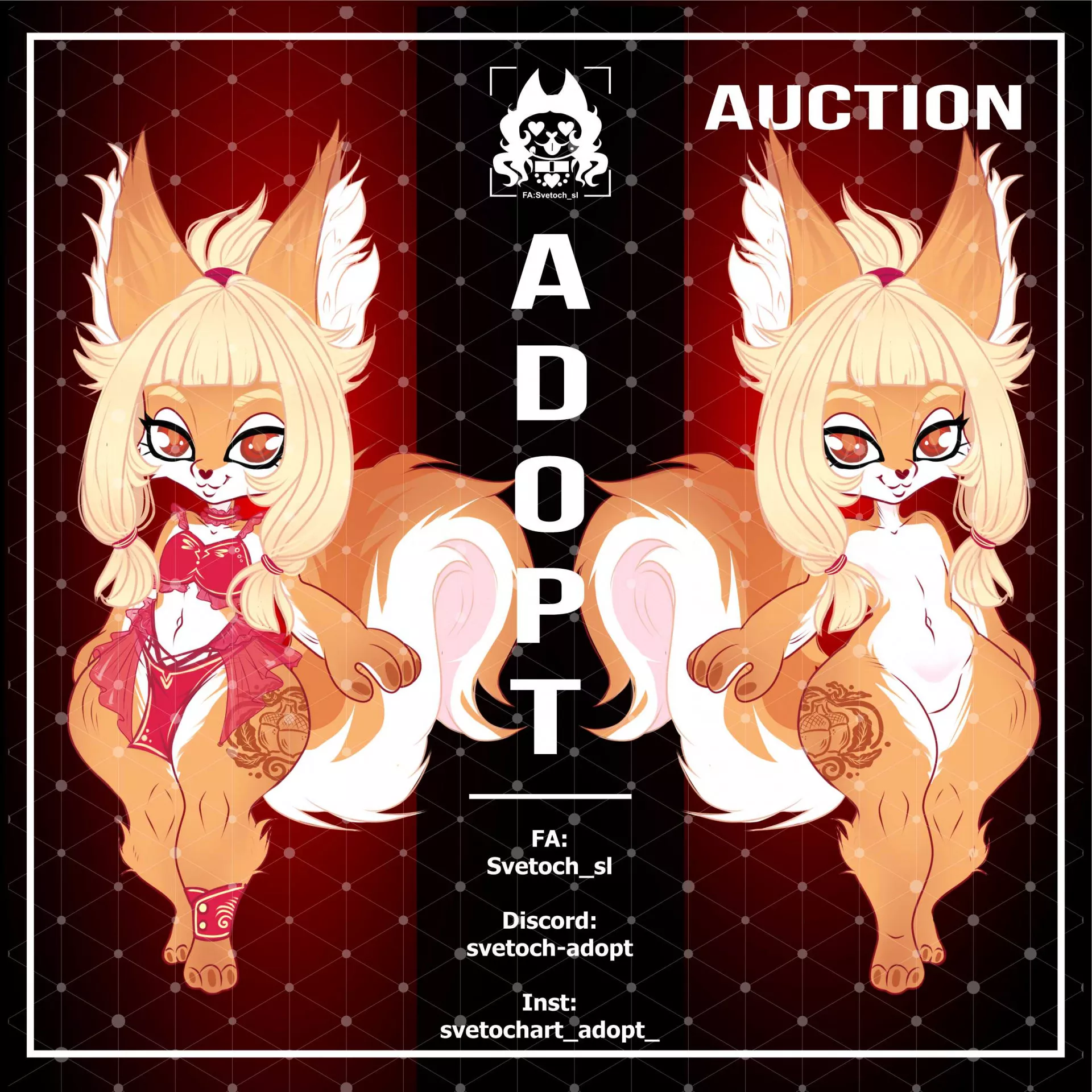 Adopt furry open squirrel (art by me)