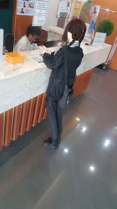 AIML lovedoll first hotel Self Check-in!