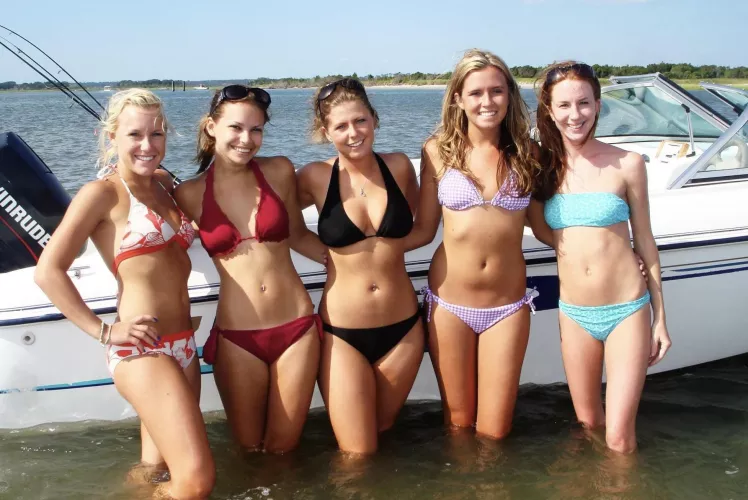 Bikinis by the Boat [5]
