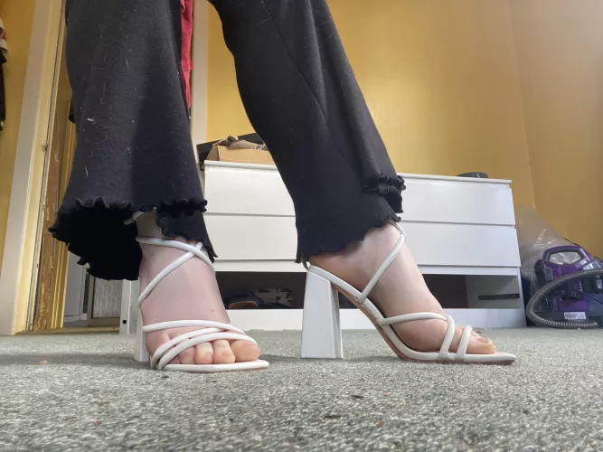 Brand new heels! Who’s getting stepped on first 😋
