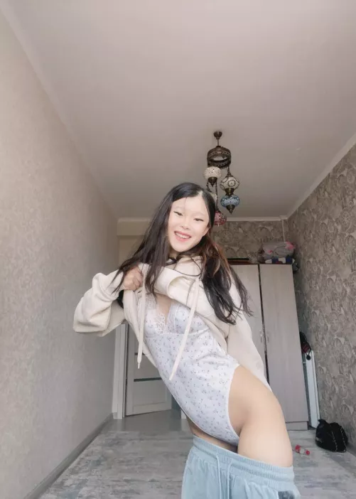 I think I look good in this white bodysuit.