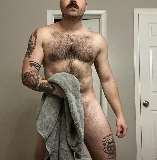 It’s Sunday, but here you are looking at a mustache and towel.