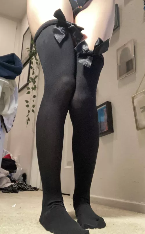 [selling] Your goth gf has a suprise for you! Get yourself the early gift of these thigh thigs ready to ship ~Selling panties/socks/bras and digital content~