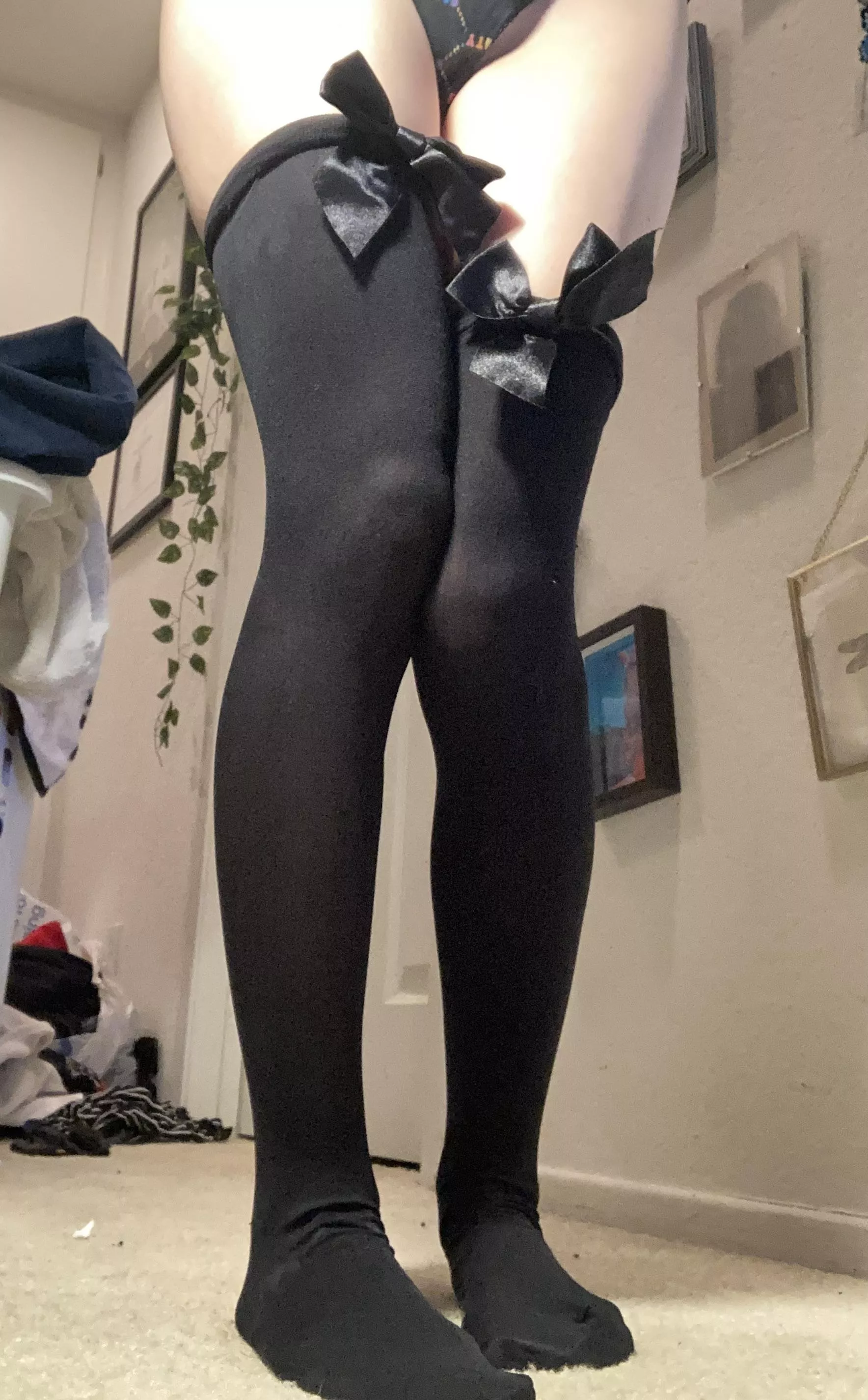 [selling] Your goth gf has a suprise for you! Get yourself the early gift of these thigh thigs ready to ship ~Selling panties/socks/bras and digital content~