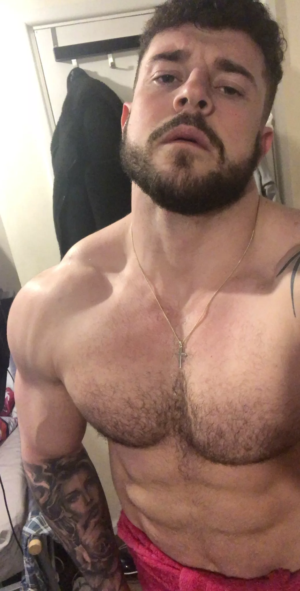 Starting to grow back after I had to shave for the comp