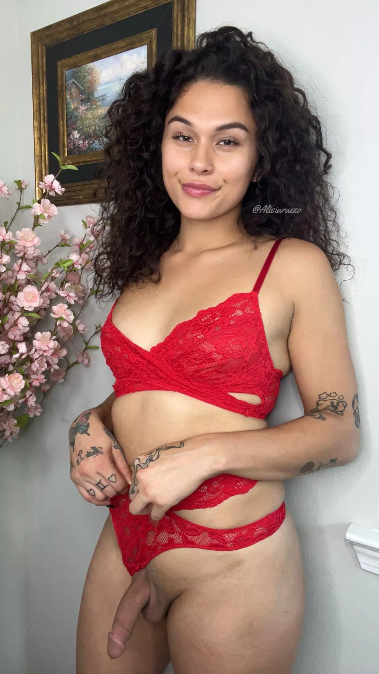 Would you get on your knees and taste my girlcock?