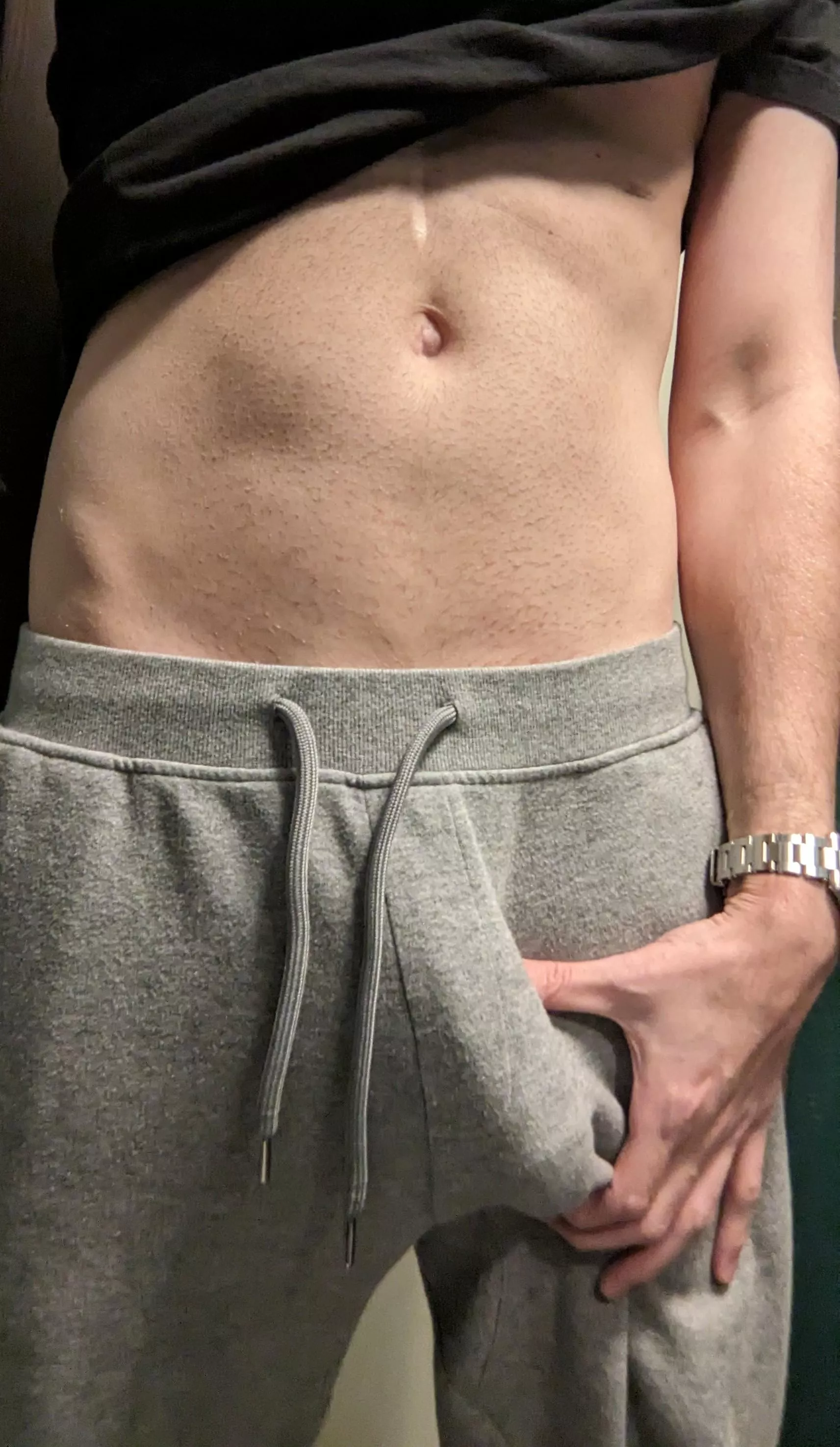 Colder weather means grey sweats