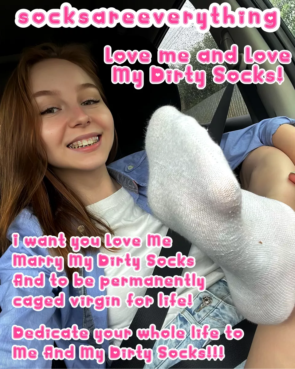 Love Me And Love My Dirty Socks! Marry My Dirty Socks and Stay Permanently Locked Virgin Forever!