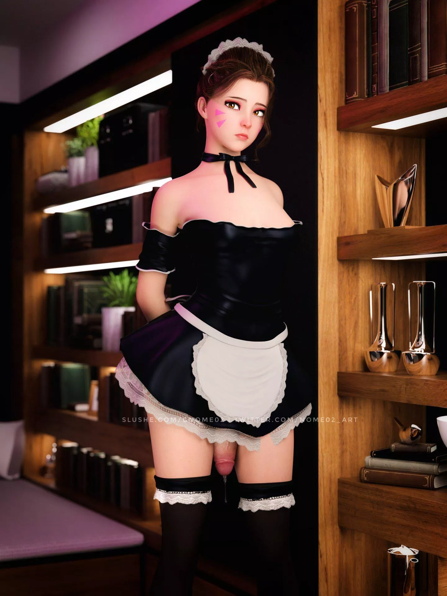 Maid D Va (nome02_art) [Overwatch]