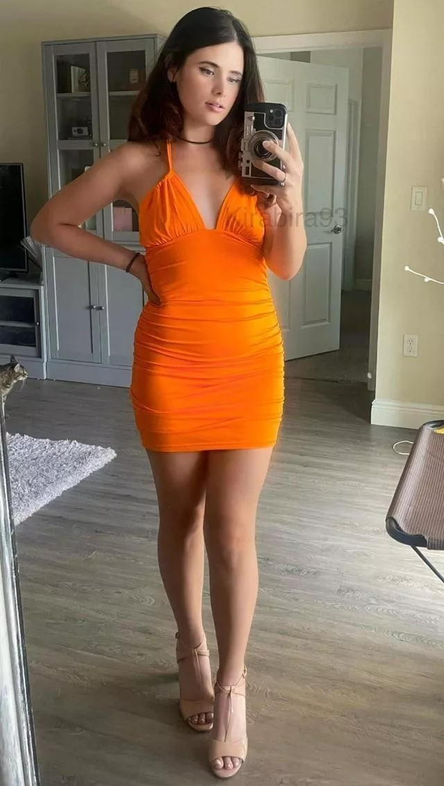 Orange Mini Dress