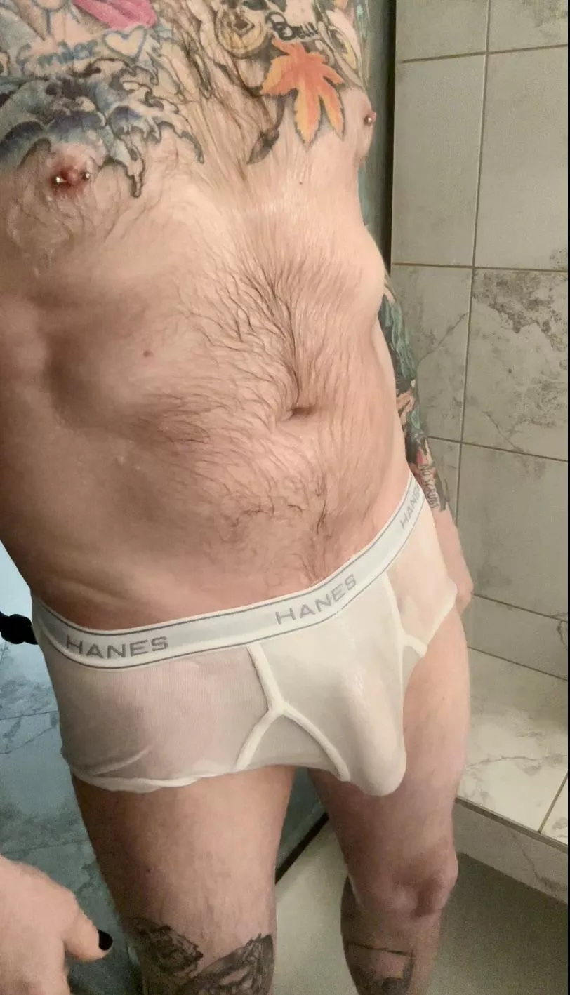 So tired this morning, I forgot to take my underwear off….