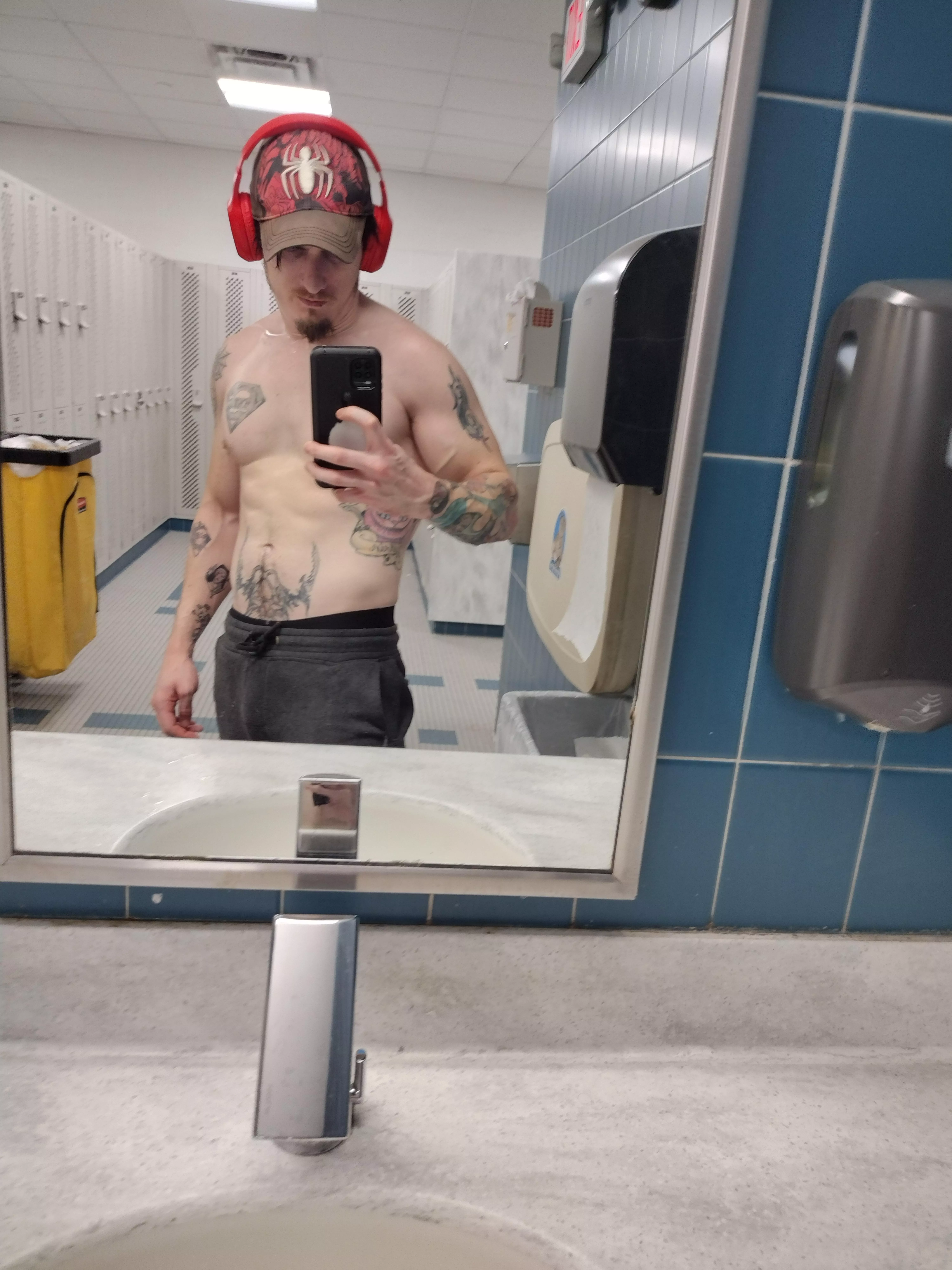 Sweaty from the gym ;)