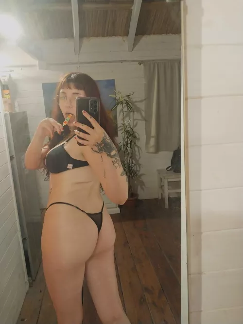 Would you help me take off my thong? Or you'll just leave it and put it aside?