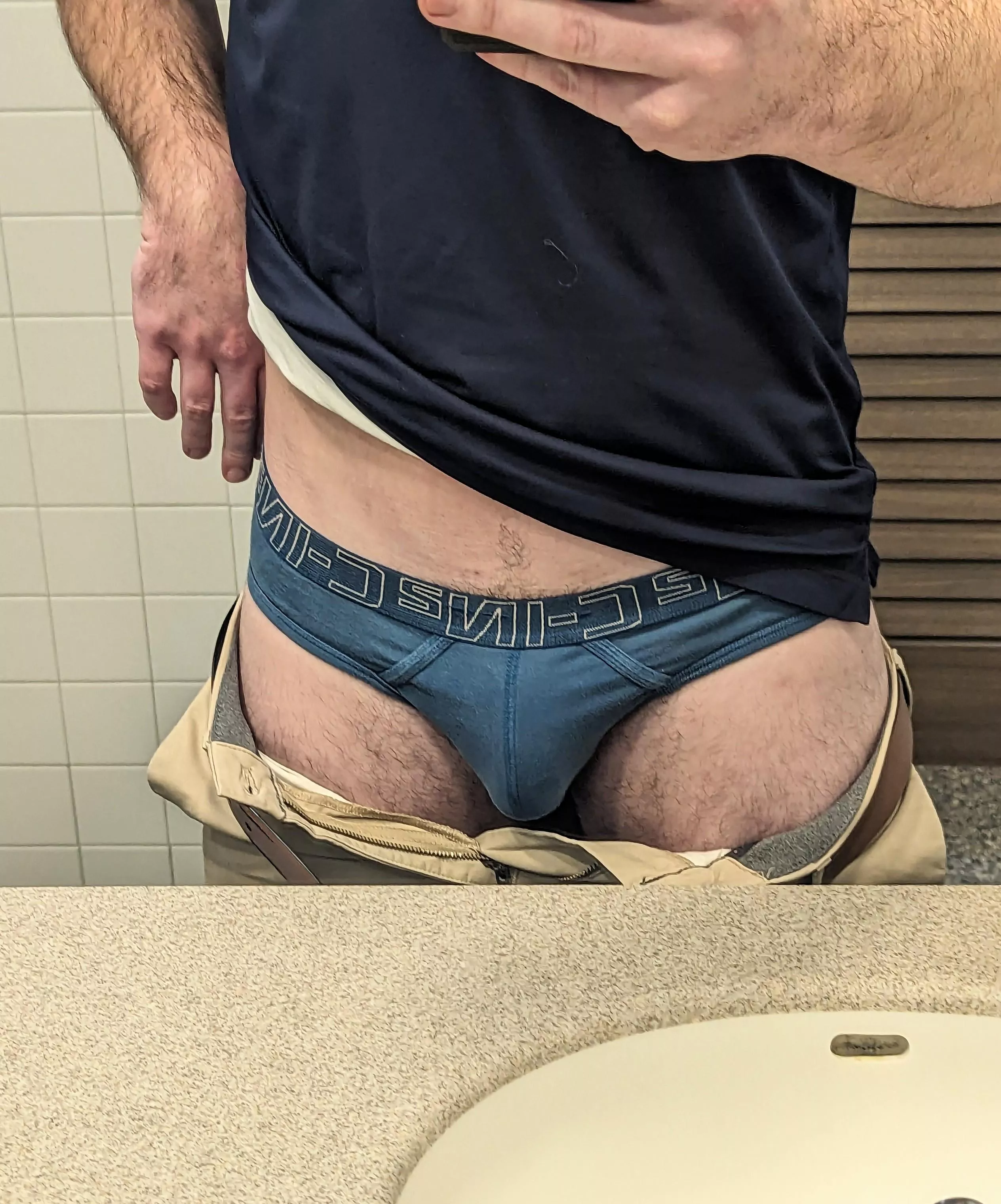 34, quick bathroom selfie