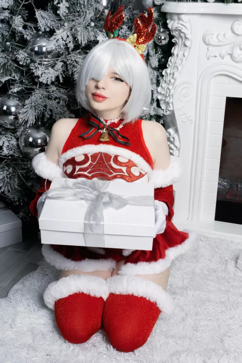 Christmas 2B cosplay by puddingu_desu
