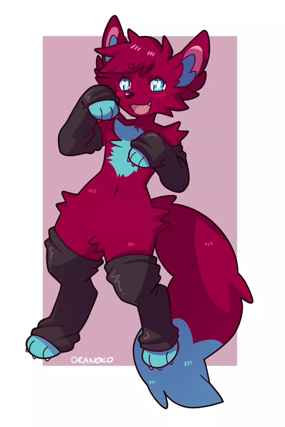 Commission of my fursona Kazeii [dranoko]