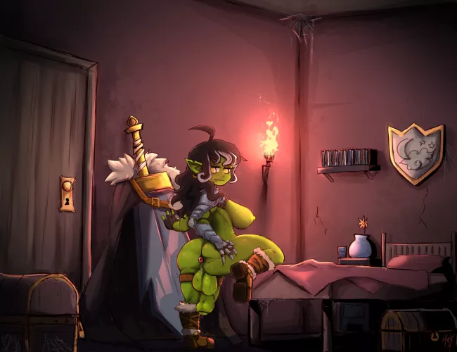 Commission Stuff - Futa Goblin Warrior at Inn (@hokaiarts)