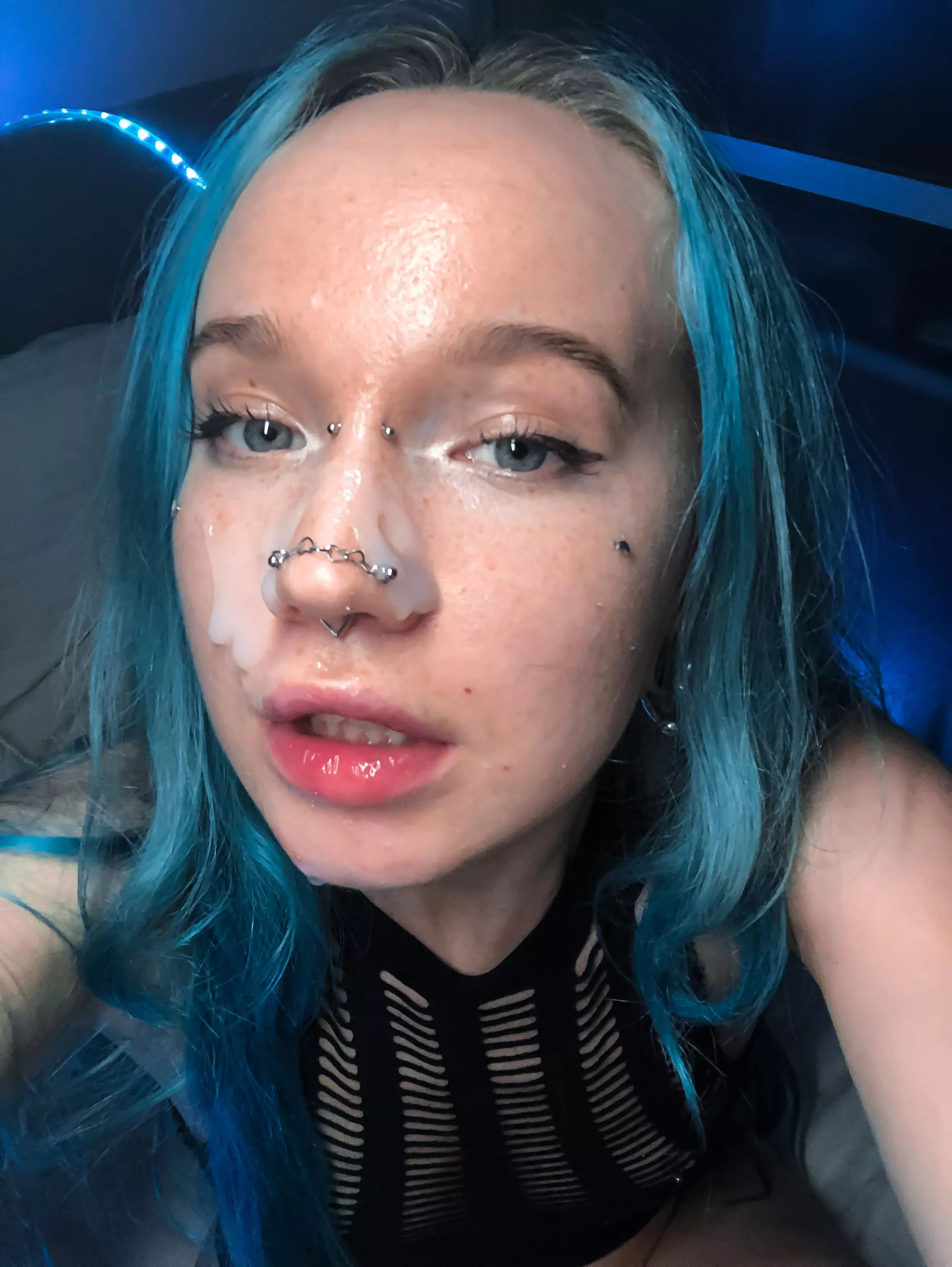 Cum on my face makes me look younger.