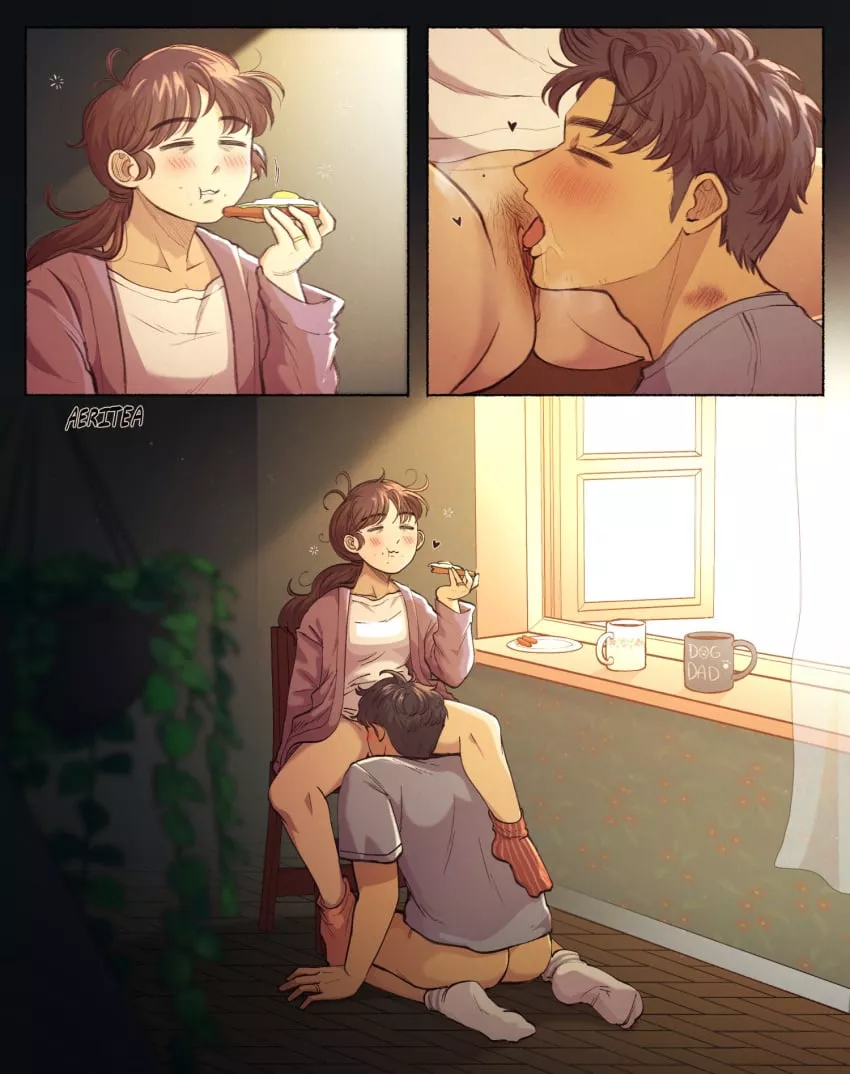 Enjoying their breakfast ☕️