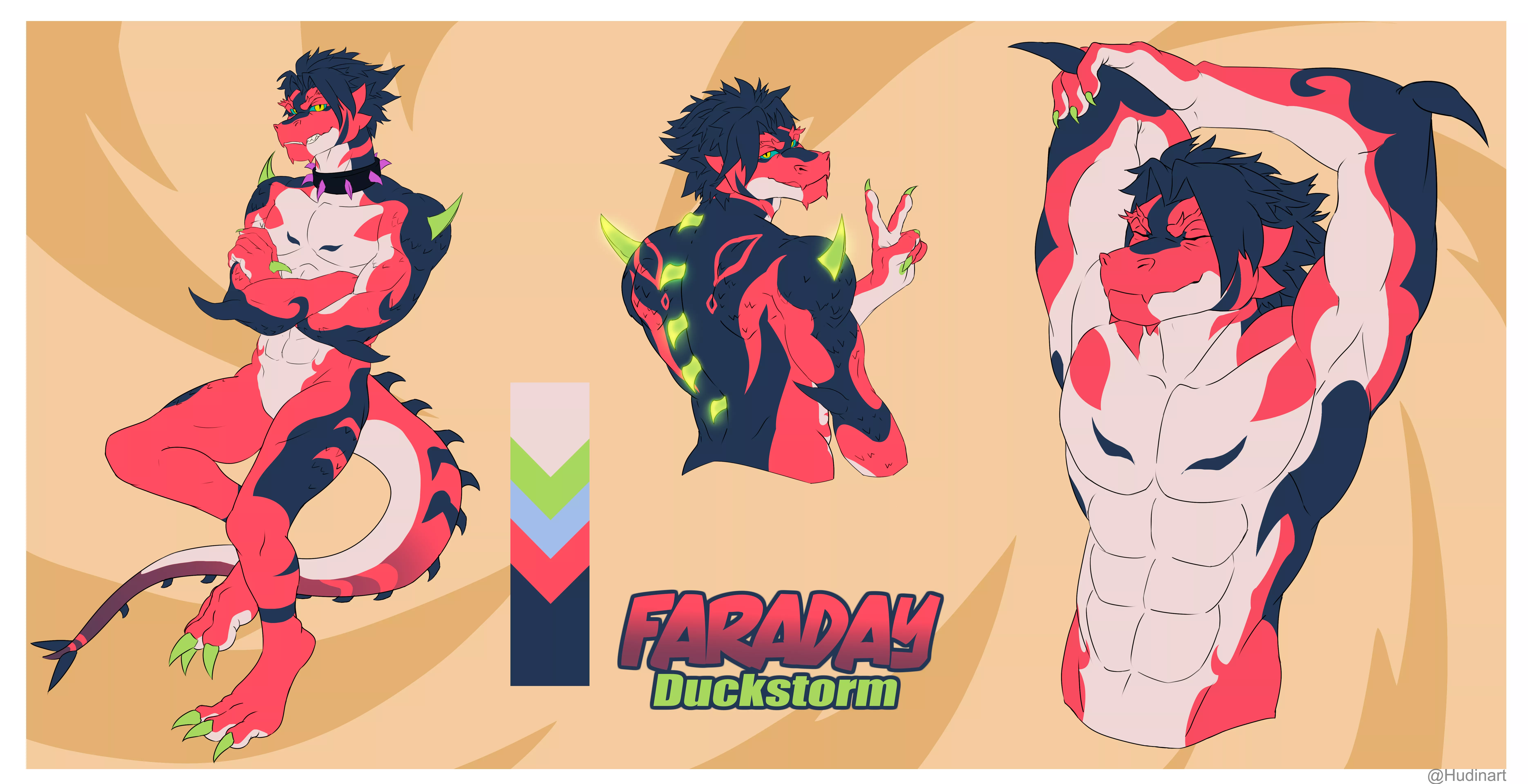 Faraday refsheet commission (by hudinart)