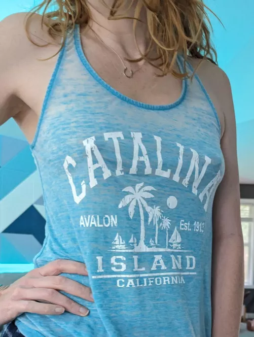 Got this cute tank top when we were there on a cruise.