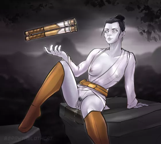 High Republic Jedi Orla Jareni cliff side meditation (Berrythelothcat)