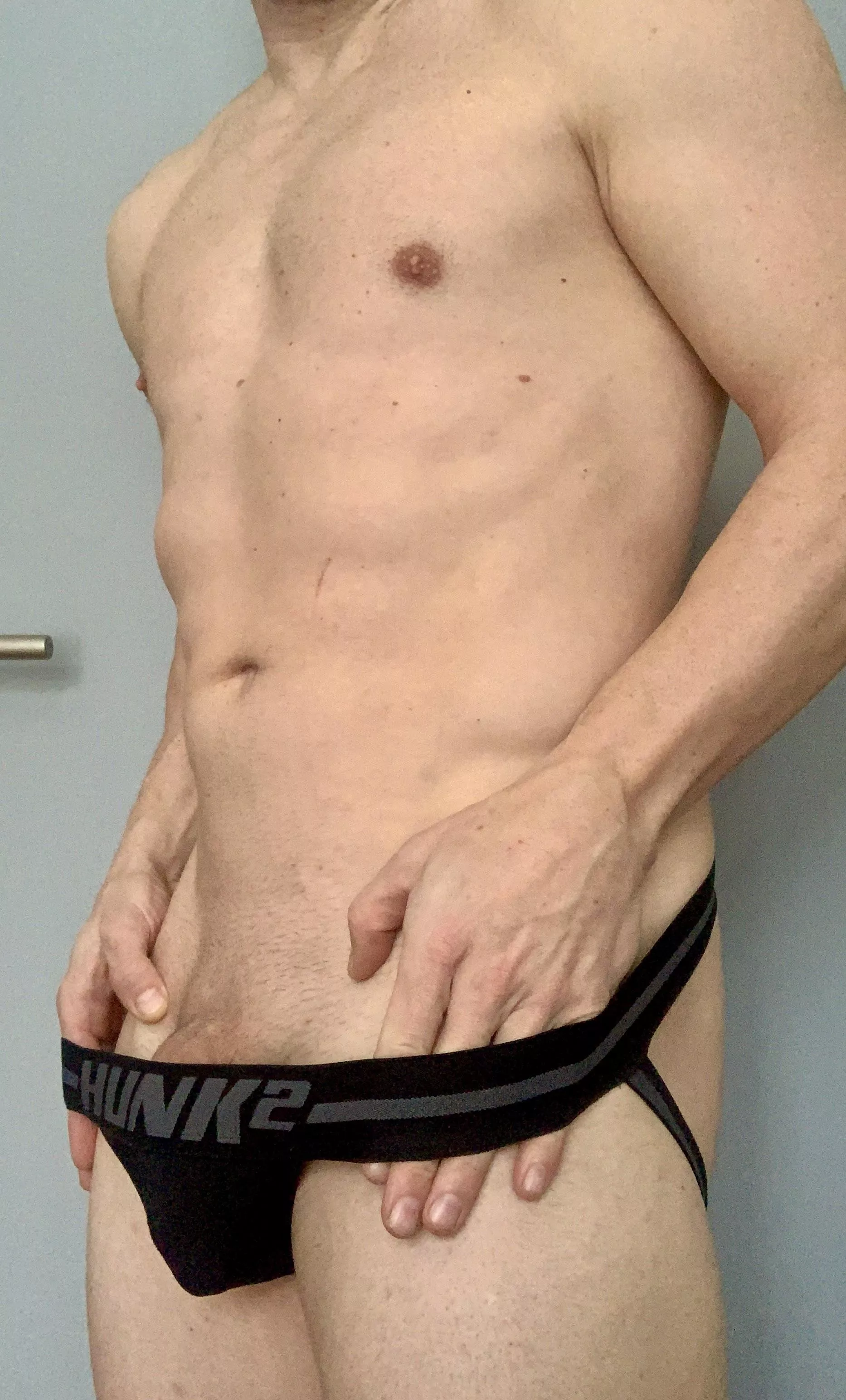 I change to these in gym. WQYD? (HUNK2)