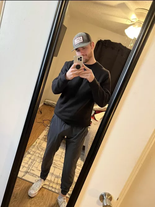 Just a little outline of it soft in some joggers