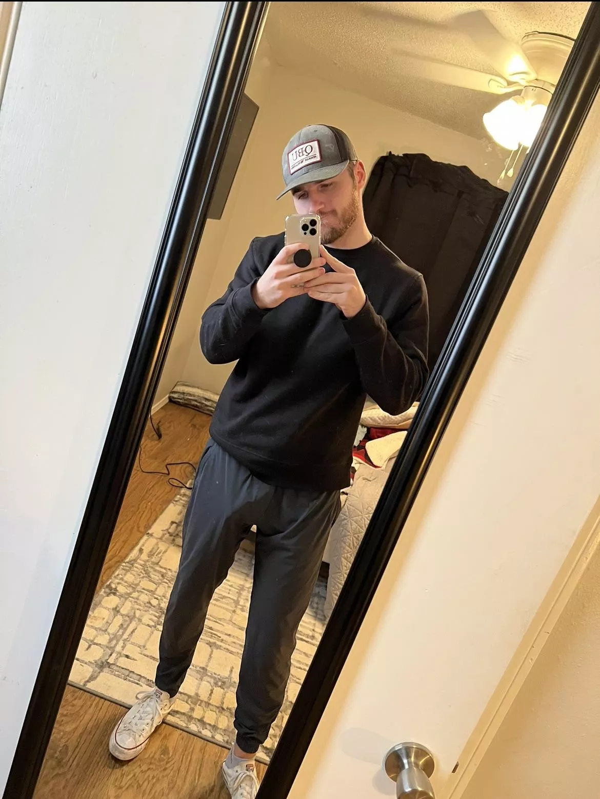 Just a little outline of it soft in some joggers