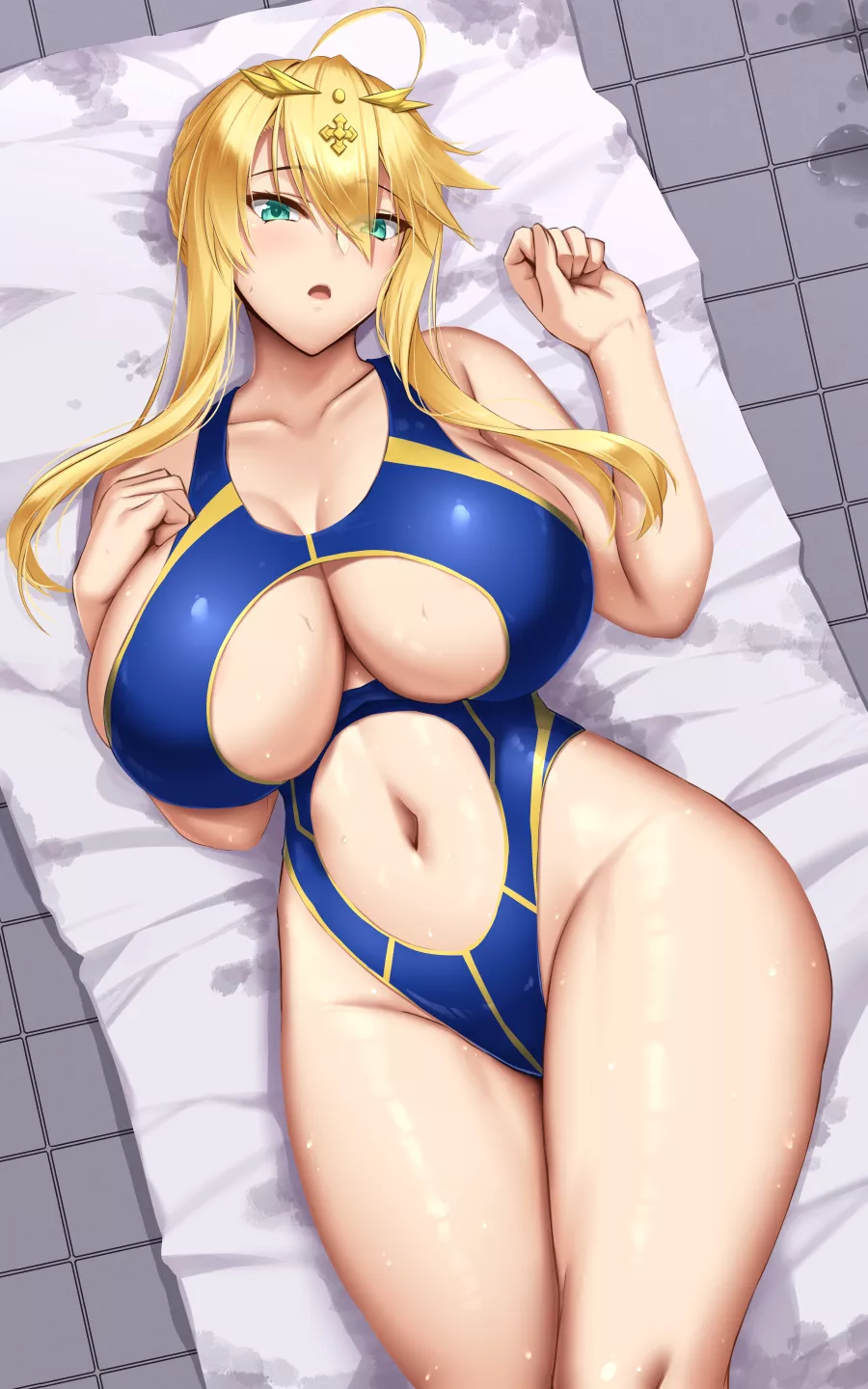 Lancer Artoria in an Improved Competition Swimsuit (Akitsuki Karasu) [Fate/Grand Order]