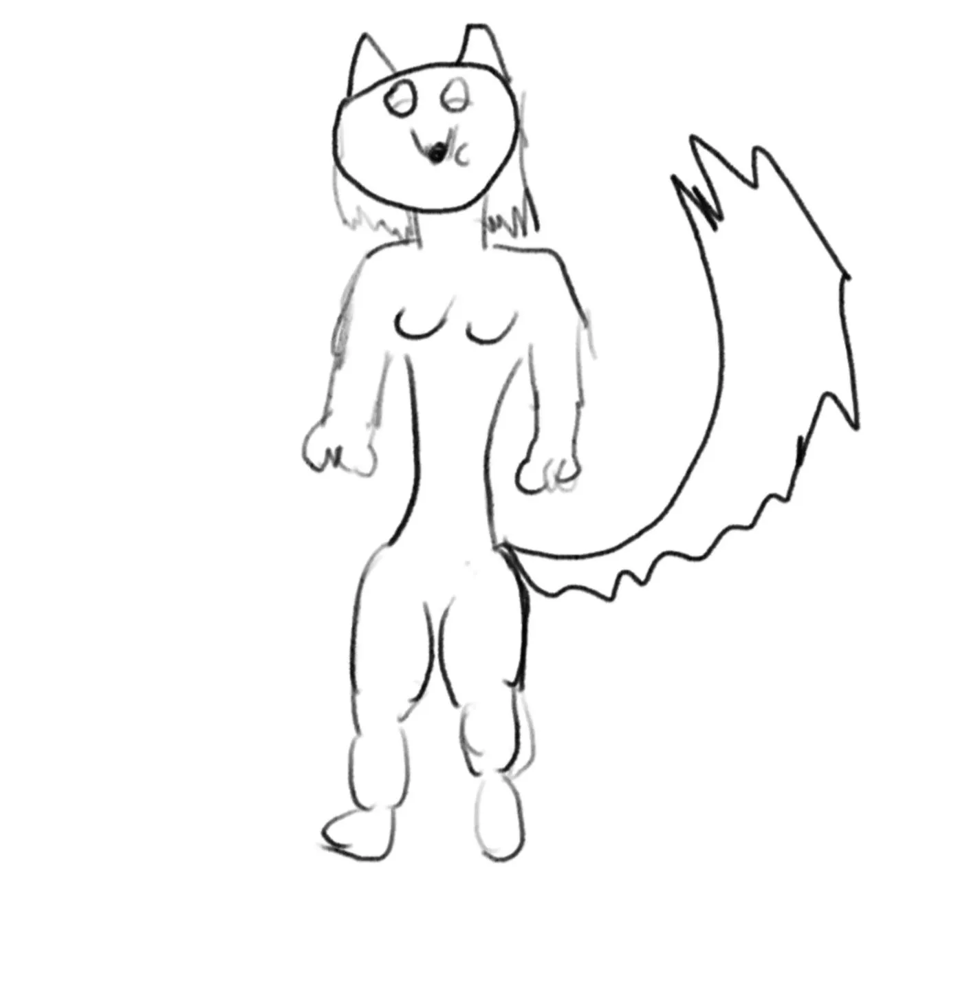 My bf isn’t a furry but he drew my fursona 🥹☺️💗 no one else has ever done that for me