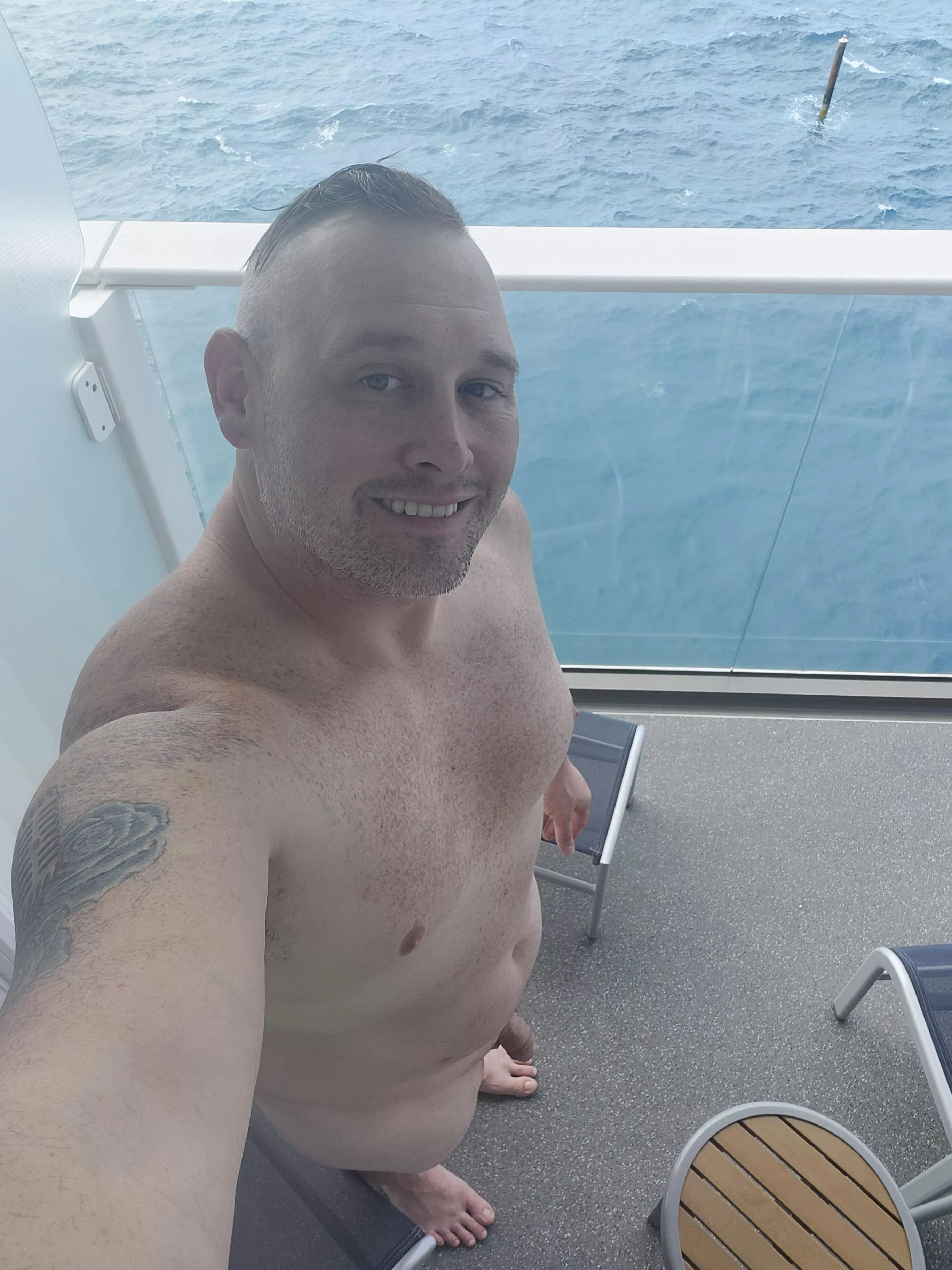 Nudist at sea