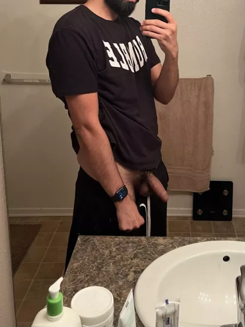 on your knees for this hairy cock