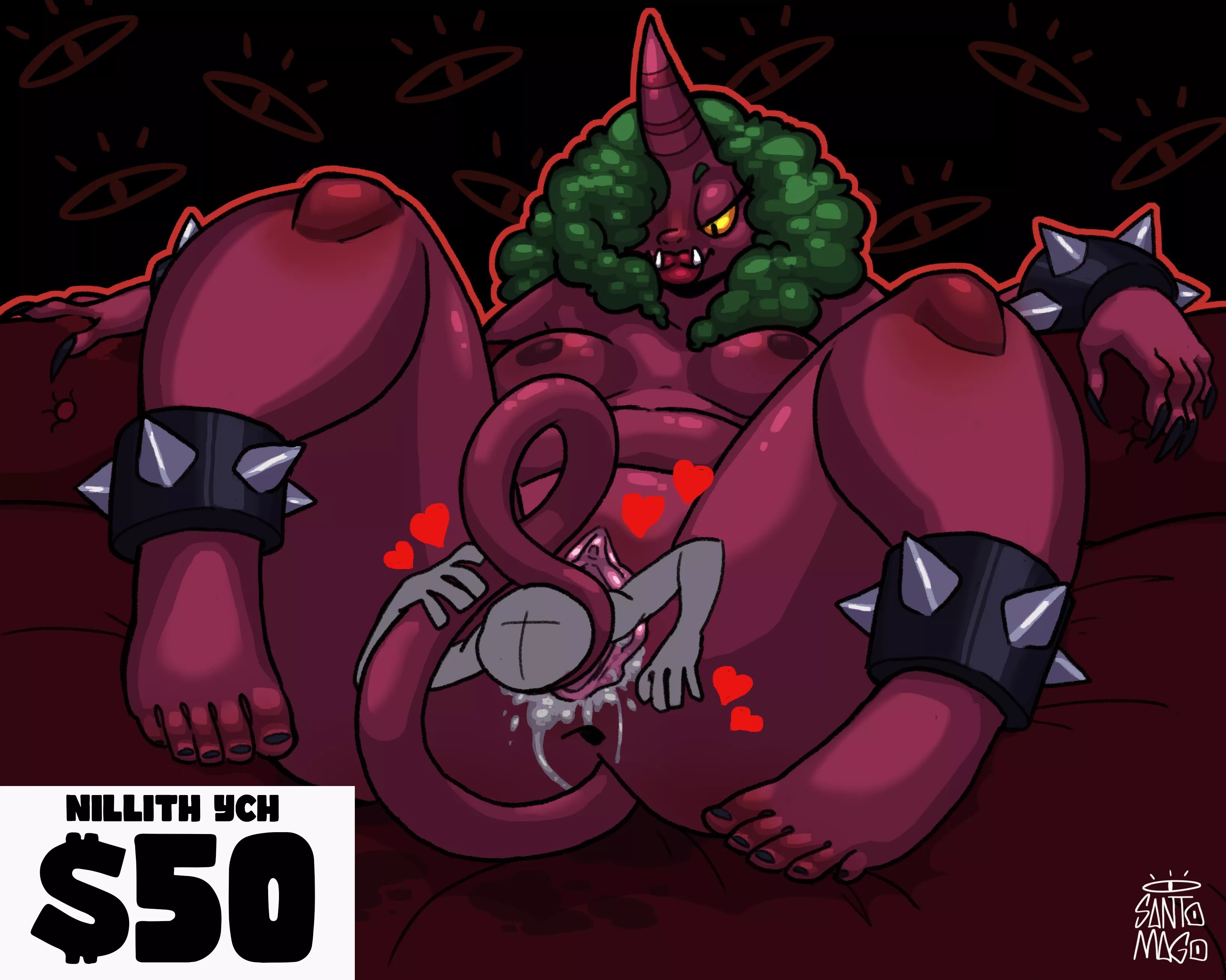 {PROMO} Hey guys!! Today is my (un)birthday and I tought it would be a good day to release a YCH sale starring my original character Nillith, giving lots of love to her favorite pet. I will make available 5 slots, gut if relly enjoy I will make more. Sha