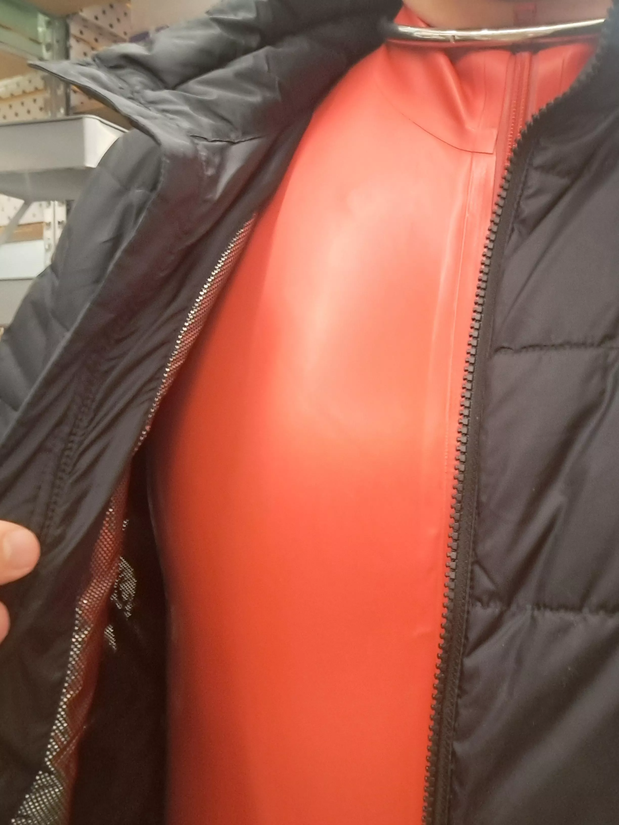 Ran some errands today in my red catsuit