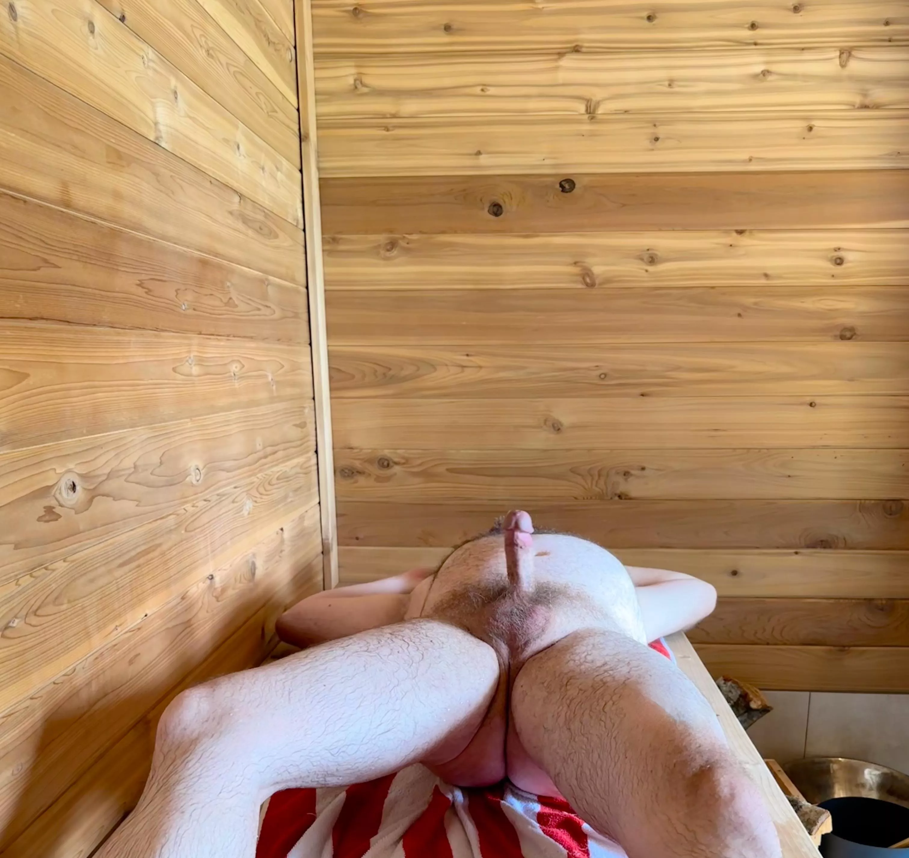 Relaxing in the Sauna