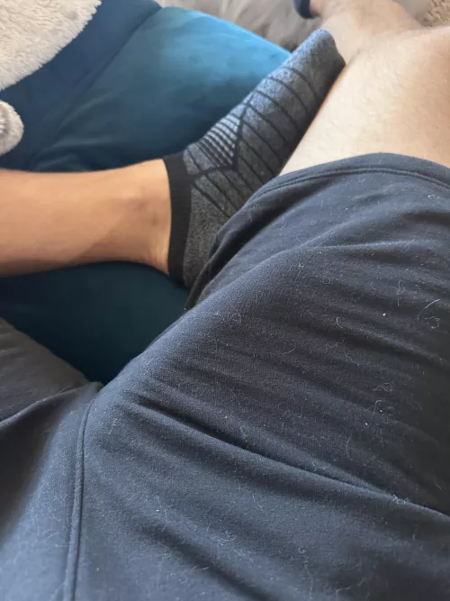 Relaxing on the sofa