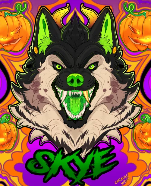 Spooky badget. Art by me! >:3