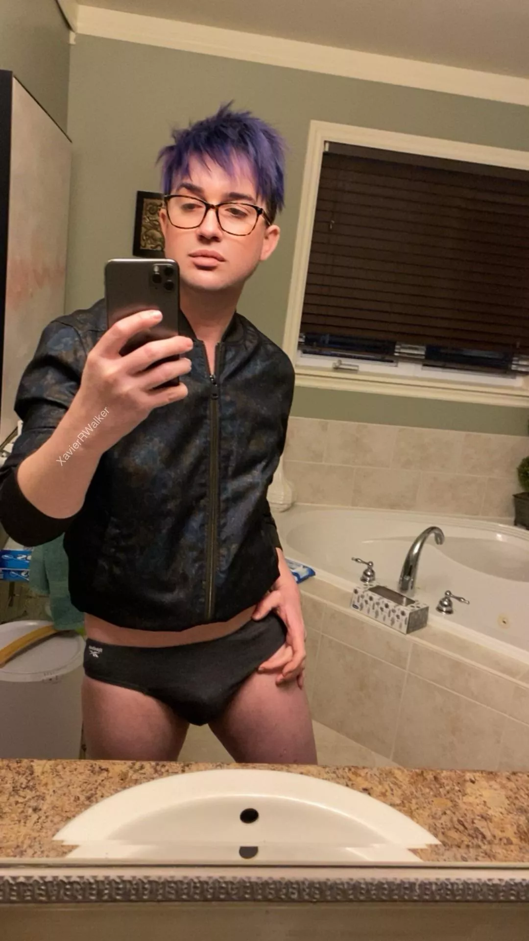 Todays look minus the pants lol what you think