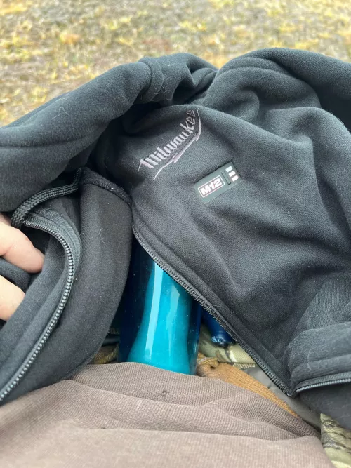 Wanted to pump so bad I brought a heated sweater deer hunting to wrap around the pump