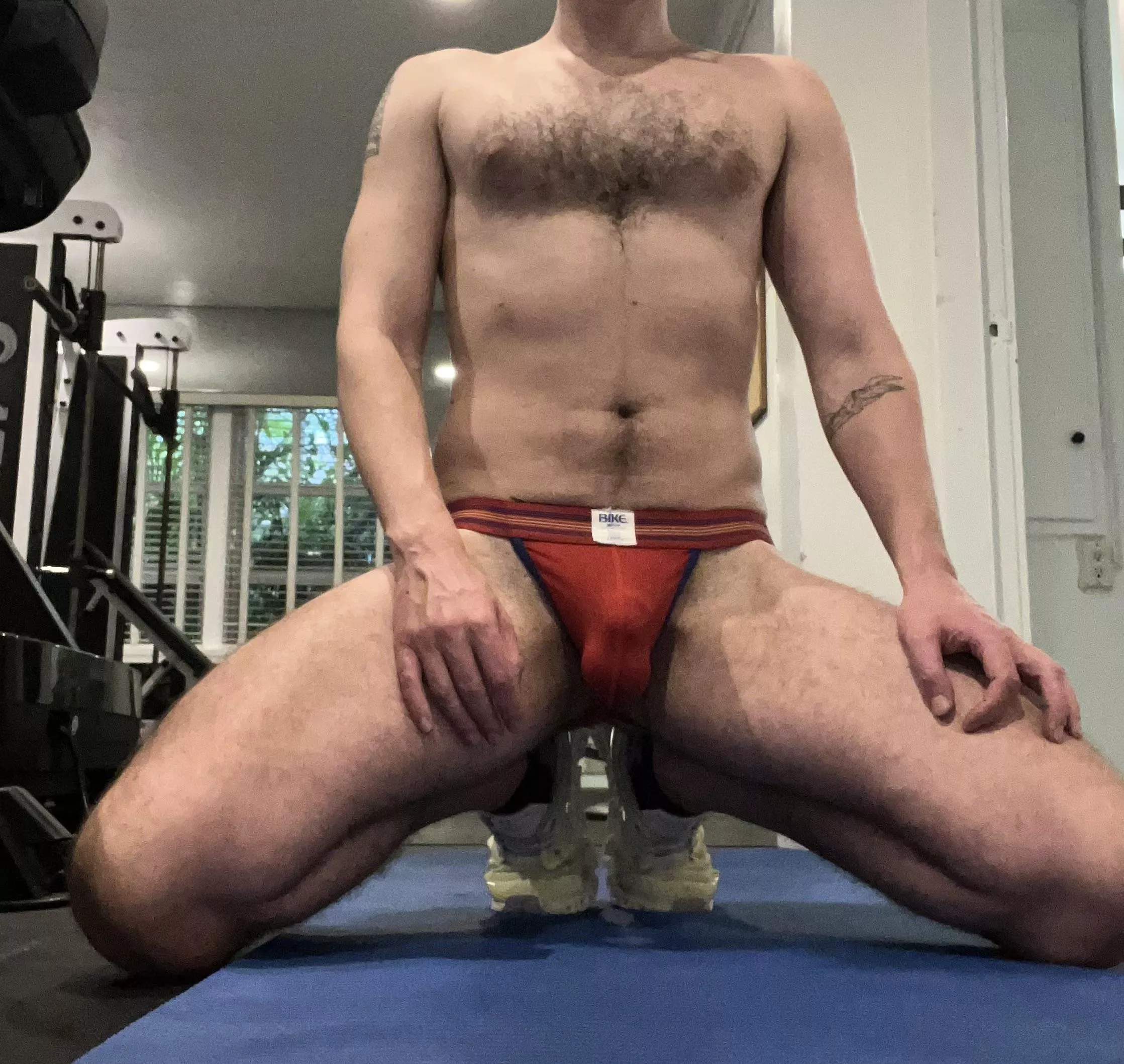 (41) Stripped to my jock at the gym