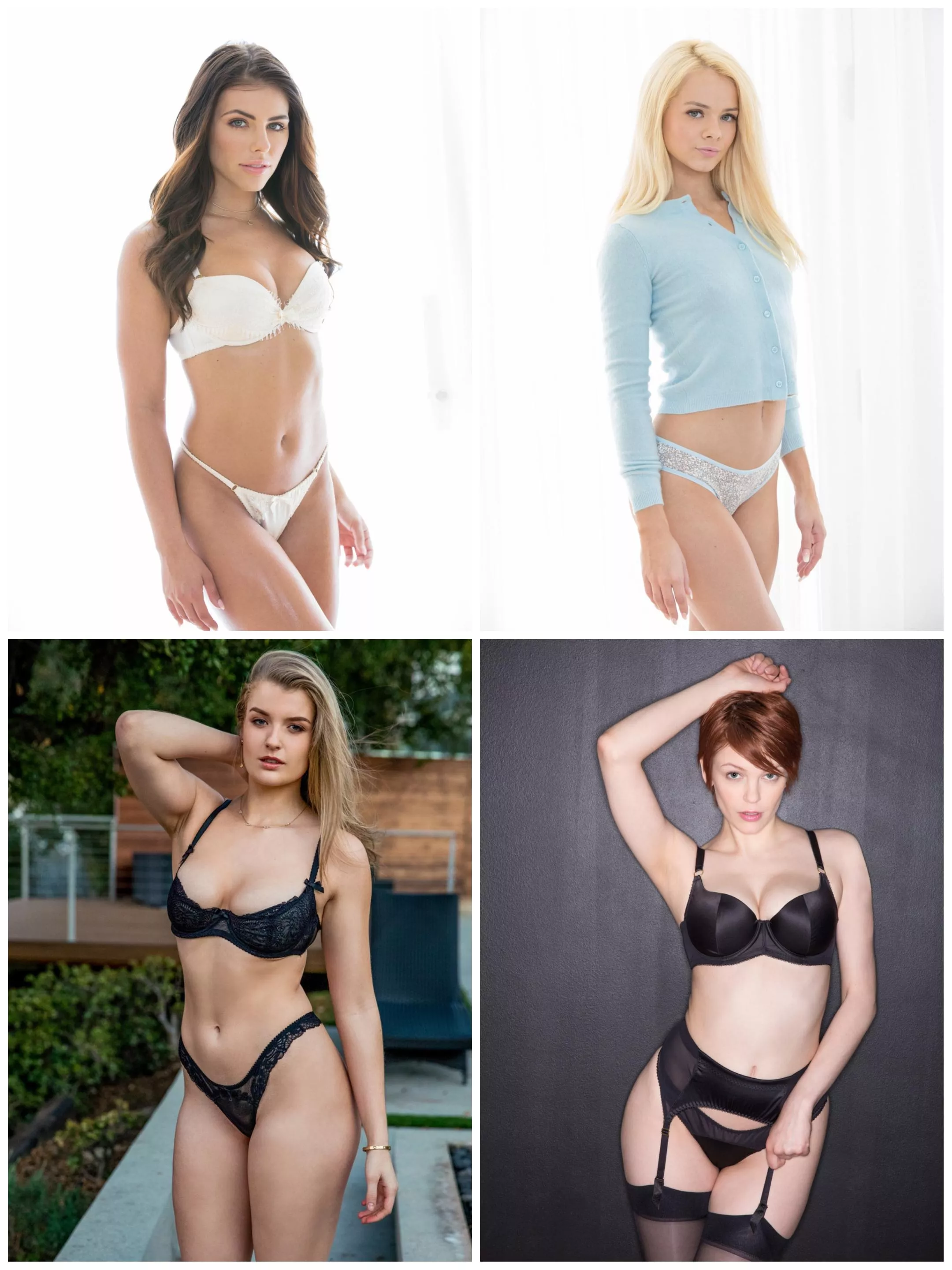 Babes of Blacked Tournament: Pick 2 pornstars for the next round - Part 6: [Adriana Chechik] vs [Elsa Jean] vs [Mia Melano] vs [Bree Daniels]