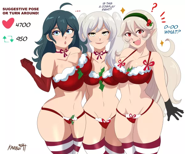 Christmas Byleth, Robin and Corrin