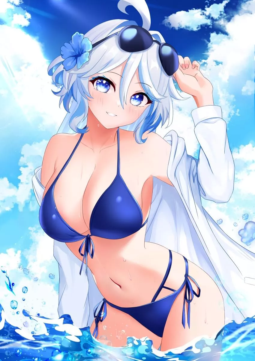 Cute and sexy bikini waifu
